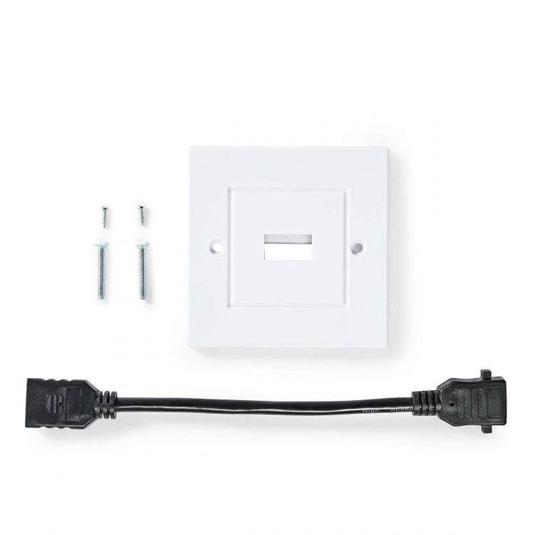 Nedis HDMI™ Seinärasia | 1x HDMI™ Female | 4K@60Hz | HDMI™ Ulostulo | Musta | 18 Gbps | Kullattu | Laatikko Nedis HDMI™ Seinärasia | 1x HDMI™ Female | 4K@60Hz | HDMI™ Ulostulo | Musta | 18 Gbps | Kullattu | Laatikko