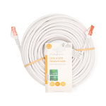 Nedis CAT6 Verkkokaapeli | RJ45 uros | RJ45 uros | U/UTP | 20.0 m | Pyöreä | PVC | Valkoinen | Label