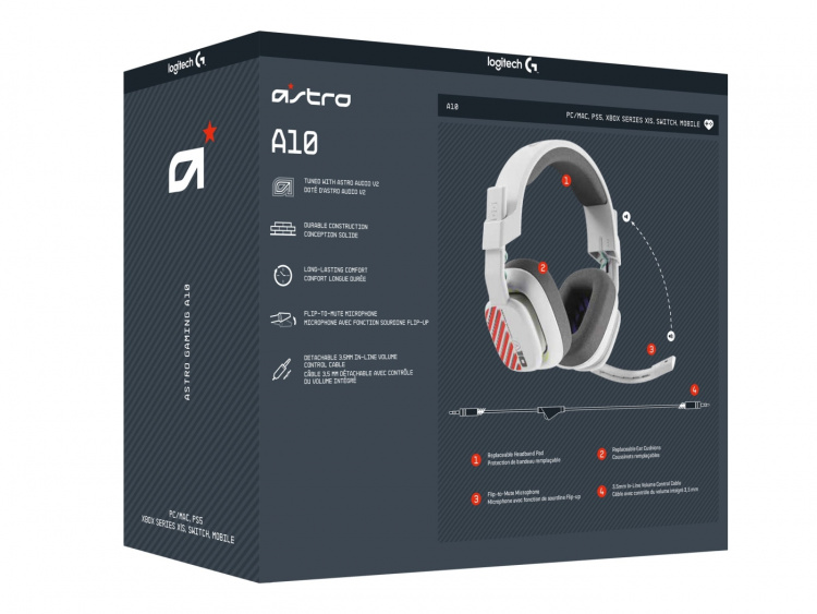 Astro Gaming A10 Gen 2 Kabelheadset Vit Astro Gaming A10 Gen 2 Kabelheadset Vit