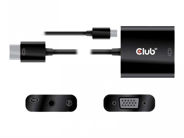 Club 3D Video Interface Converter HDMI / VGA Black