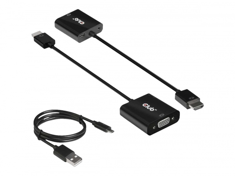 Club 3D Video Interface Converter HDMI / VGA Black