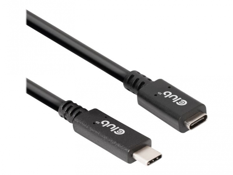 Club 3D USB Type-C förlängningskabel 2m Svart