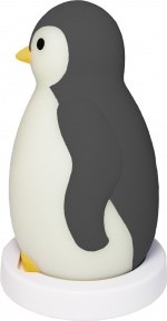 Zazu Pam -unirytmiä opettava musiikkiyövalo, pingviini, harmaa