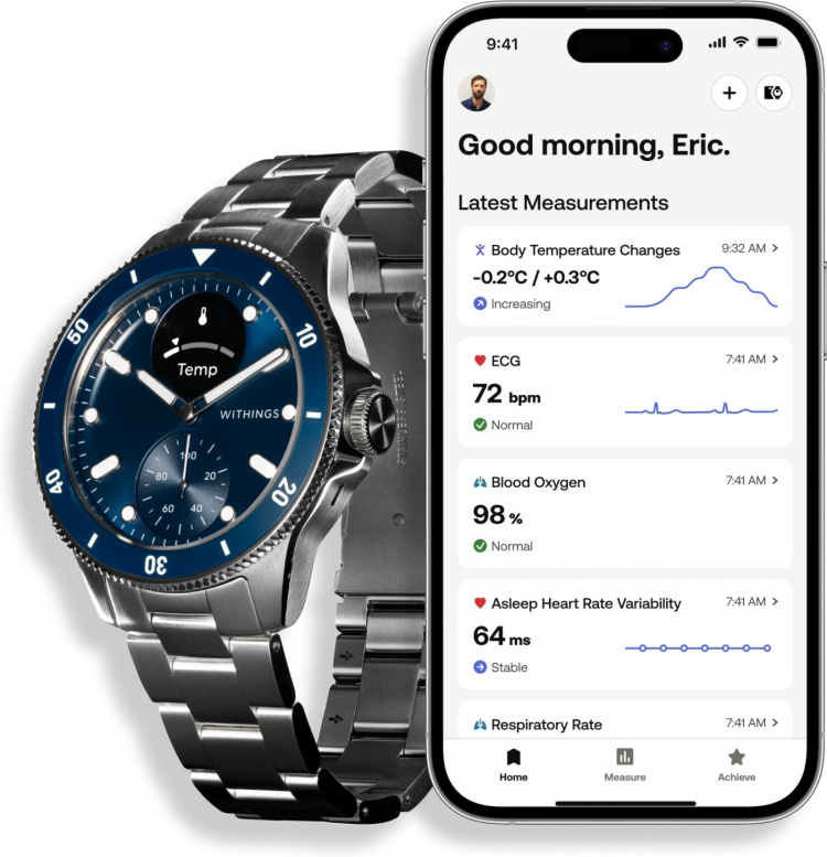 Withings Scanwatch Nova -älykello, 42 mm, sininen