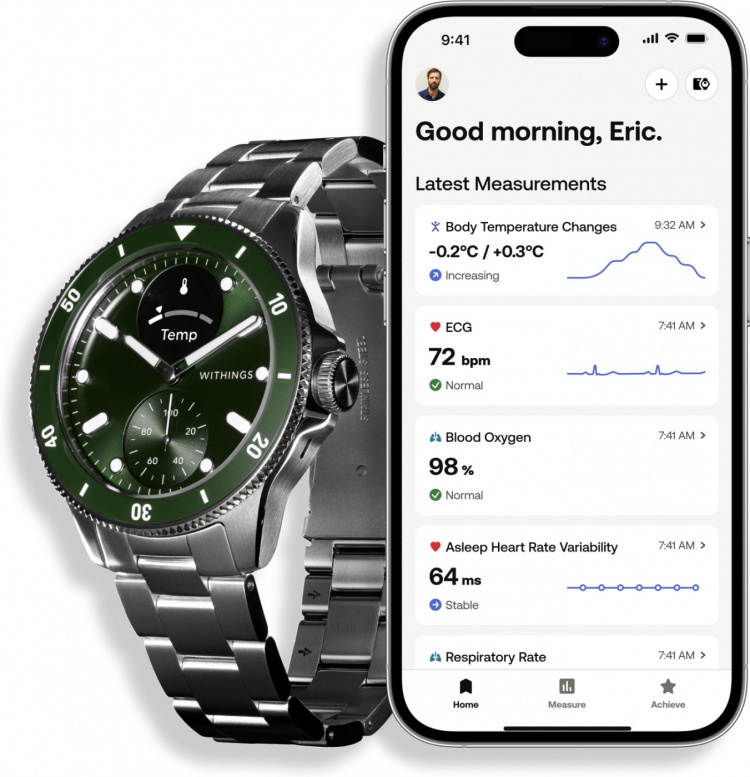 Withings Scanwatch Nova -älykello, 42 mm, vihreä