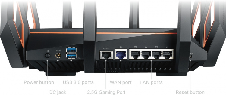 ASUS ROG GT-AX11000 Tri-band -WiFi6-reititin ASUS ROG GT-AX11000 Tri-band -WiFi6-reititin