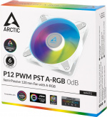 Arctic Cooling Arctic P12 PWM PST A-RGB 0dB -tuuletin, 120 mm, valkoinen