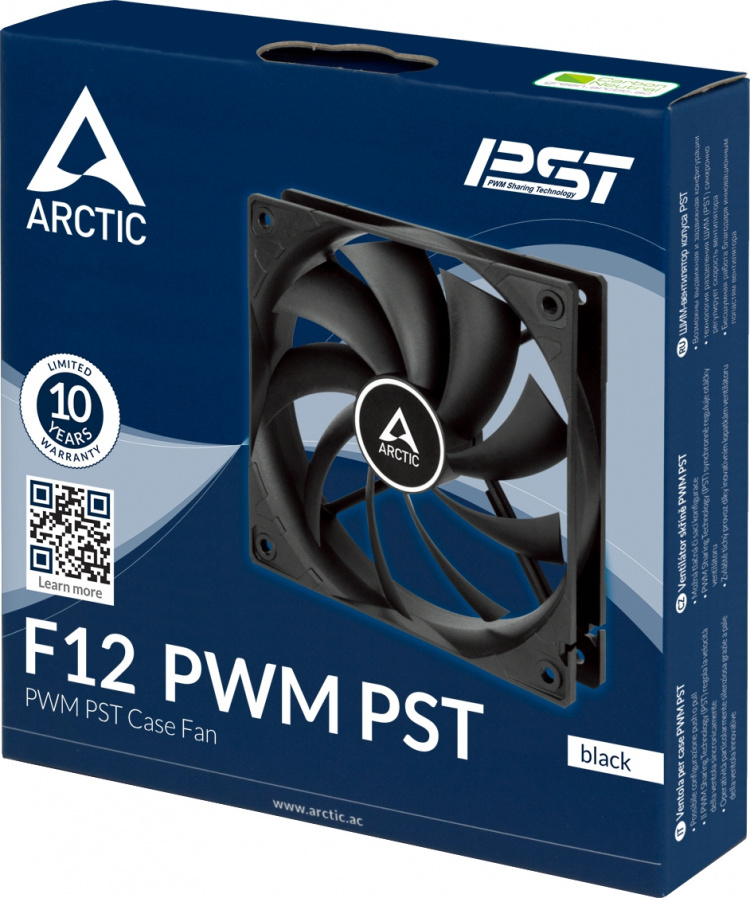 Arctic Cooling Arctic F12 PWM PST -tuuletin, 120 mm, musta Arctic Cooling Arctic F12 PWM PST -tuuletin, 120 mm, musta