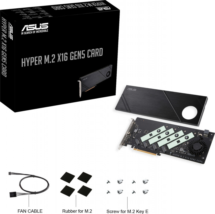 ASUS Hyper M.2 x16 Gen5 Card -adapteri