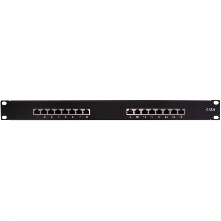 LogiLink Patchpanel 16-portar Cat6 för 19