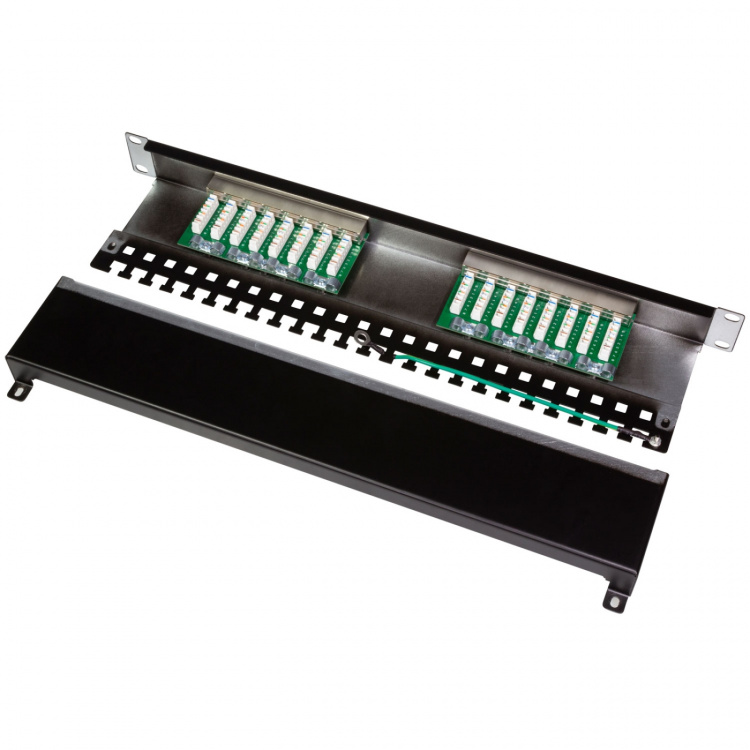 LogiLink Patchpanel 16-portar Cat6 för 19