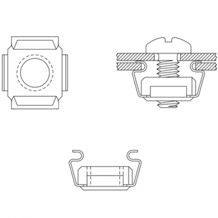 LogiLink Monteringssats M6 för rack/väggskåp 20-pack
