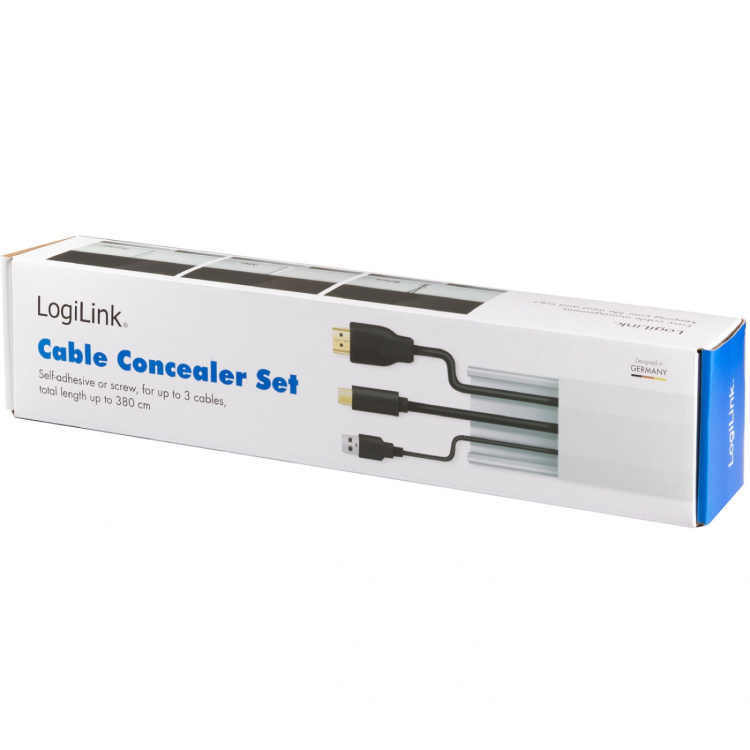 LogiLink Kabelkanal-kit 67 delar Vit