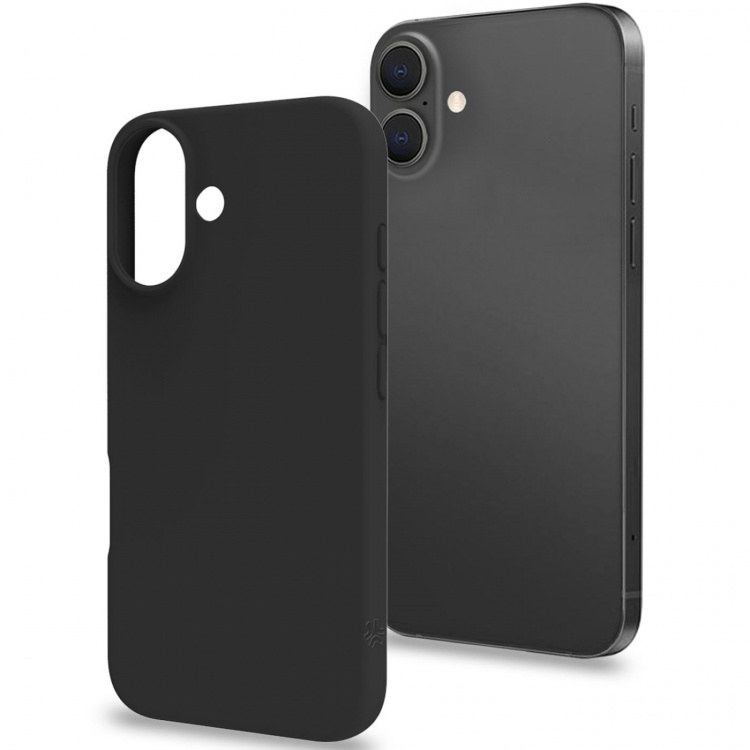Celly Cromo Soft rubber case iPhone 16 Svart Celly Cromo Soft rubber case iPhone 16 Svart