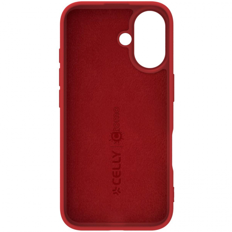 Celly Cromo Soft rubber case iPhone 16 Röd