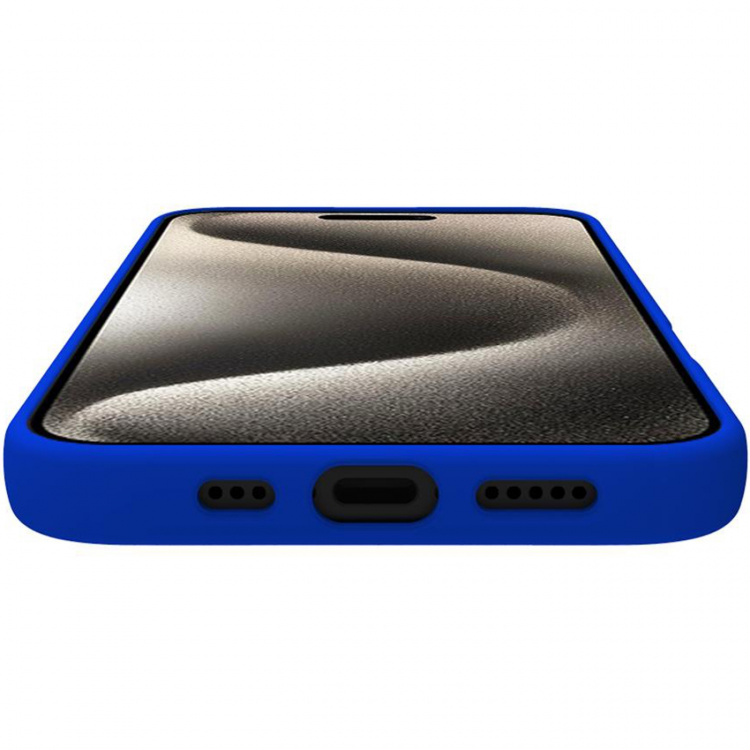 Celly Cromomag Magnetic Soft rubber case MagSafe iPhone 16 Pro Blå