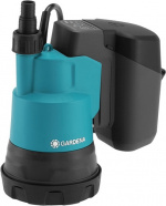 GARDENA 2000/2 18V P4A -uppopumppu, puhtaalle vedelle, akku ja laturi