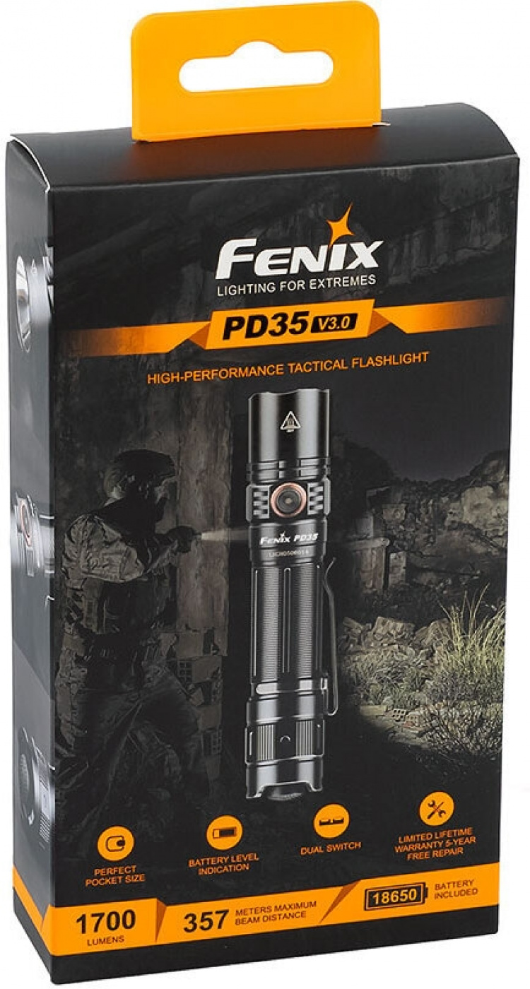 Fenix PD35 V3.0 -taskulamppu, 1700 lm