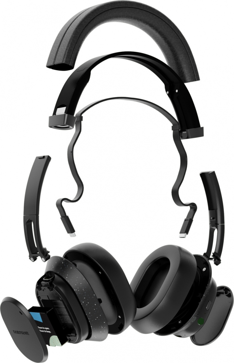 Fairphone Fairbuds XL -langattomat kuulokkeet, mustat