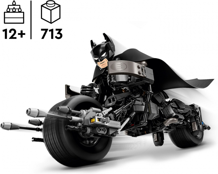 LEGO Super Heroes DC 76273 - Rakennettava Batman™-hahmo ja Batpod-pyörä LEGO Super Heroes DC 76273 - Rakennettava Batman™-hahmo ja Batpod-pyörä