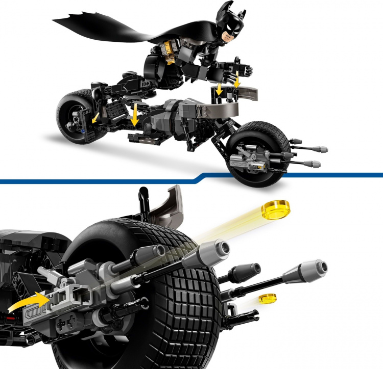 LEGO Super Heroes DC 76273 - Rakennettava Batman™-hahmo ja Batpod-pyörä LEGO Super Heroes DC 76273 - Rakennettava Batman™-hahmo ja Batpod-pyörä
