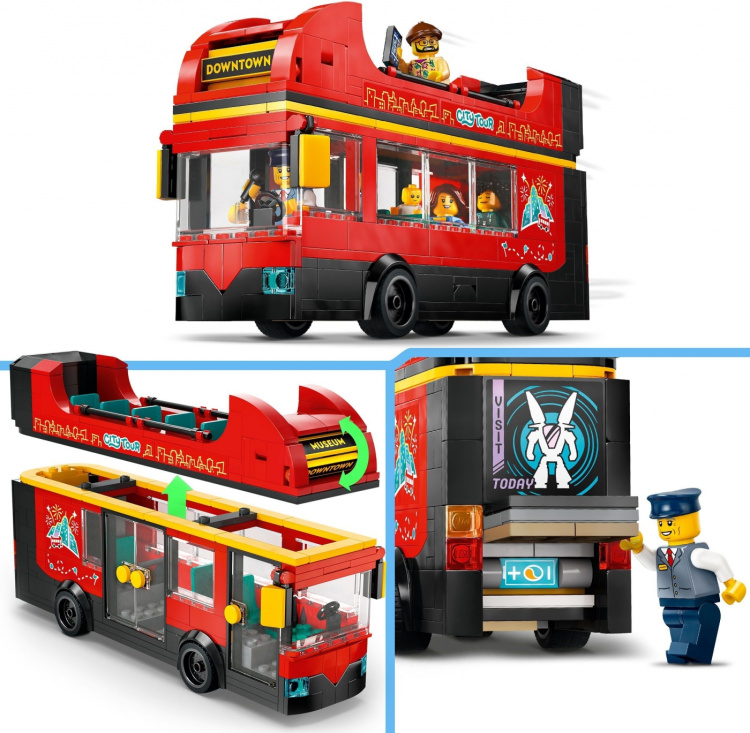LEGO City Great Vehicles 60407 - Punainen kaksikerroksinen turistibussi LEGO City Great Vehicles 60407 - Punainen kaksikerroksinen turistibussi