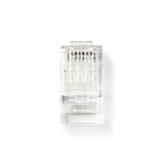 Nedis RJ45-liitin | Uros | Monisäikeinen UTP CAT5 | Suora | Kullattu | 10 kpl | Polycarbonate | Läpikuultava | Laatikko