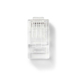 Nedis RJ45-liitin | RJ45 Pass Through | Solid UTP CAT5e | Suora | Kullattu | 10 kpl | Polycarbonate | Läpikuultava | Laatikko Nedis RJ45-liitin | RJ45 Pass Through | Solid UTP CAT5e | Suora | Kullattu | 10 kpl | Polycarbonate | Läpikuultava | Laatikko