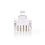 Nedis RJ45-liitin | RJ45 Pass Through | Solid UTP CAT5e | Suora | Kullattu | 10 kpl | Polycarbonate | Läpikuultava | Laatikko Nedis RJ45-liitin | RJ45 Pass Through | Solid UTP CAT5e | Suora | Kullattu | 10 kpl | Polycarbonate | Läpikuultava | Laatikko