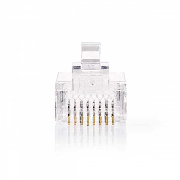 Nedis RJ45-liitin | RJ45 Pass Through | Solid UTP CAT5e | Suora | Kullattu | 10 kpl | Polycarbonate | Läpikuultava | Laatikko Nedis RJ45-liitin | RJ45 Pass Through | Solid UTP CAT5e | Suora | Kullattu | 10 kpl | Polycarbonate | Läpikuultava | Laatikko