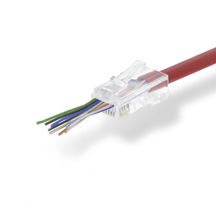 Nedis RJ45-liitin | RJ45 Pass Through | Solid UTP CAT5e | Suora | Kullattu | 10 kpl | Polycarbonate | Läpikuultava | Laatikko Nedis RJ45-liitin | RJ45 Pass Through | Solid UTP CAT5e | Suora | Kullattu | 10 kpl | Polycarbonate | Läpikuultava | Laatikko
