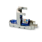 Nedis RJ45-liitin | Uros | CAT6 / CAT6a | Suora | Kullattu | 2 kpl | Metalli | Harmaa / Sininen | Laatikko Nedis RJ45-liitin | Uros | CAT6 / CAT6a | Suora | Kullattu | 2 kpl | Metalli | Harmaa / Sininen | Laatikko