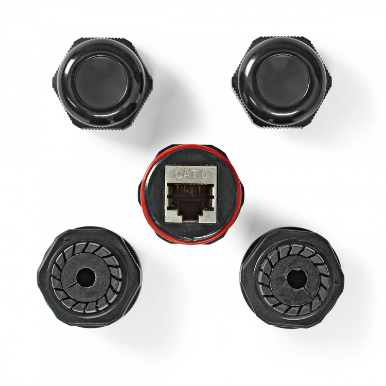 Nedis Verkkoliitin | Ulkokäyttöinen | CAT6 | Suojattu | RJ45 Naaras | RJ45 Naaras | Suora | PVC | Laatikko