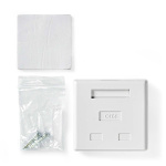 Nedis Verkon seinärasia | Pinta-asennus | 2-Porttinen port(s) | UTP CAT6 | Suora | Naaras | Kullattu | PVC | Valkoinen | Laatikko