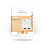 Nedis Verkon seinärasia | Pinta-asennus | 2-Porttinen port(s) | STP CAT6 | Suora | Naaras | Kullattu | PVC | Valkoinen | Laatikko Nedis Verkon seinärasia | Pinta-asennus | 2-Porttinen port(s) | STP CAT6 | Suora | Naaras | Kullattu | PVC | Valkoinen | Laatikko