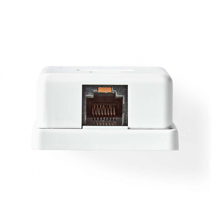 Nedis Verkon seinärasia | Pinta-asennus | 1-Port port(s) | UTP CAT6 | Suora | Naaras | Kullattu | ABS-Muovi | Valkoinen | Laatikko