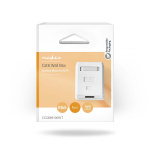 Nedis Verkon seinärasia | Pinta-asennus | 1-Port port(s) | UTP CAT6 | Suora | Naaras | Kullattu | ABS-Muovi | Valkoinen | Laatikko