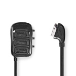 Nedis SCART Kytkentärasia | SCART Uros | 3x SCART Naaras | Niklattu | Maksimi kuvantarkkuus: 800x480 | 0.50 m | Pyöreä | PVC | Musta | Laatikko