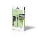 Nedis SCART Kytkentärasia | SCART Uros | 3x SCART Naaras | Niklattu | Maksimi kuvantarkkuus: 800x480 | 0.50 m | Pyöreä | PVC | Musta | Laatikko