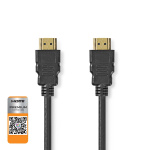 Nedis Premium High Speed HDMI ™ Kaapeli Ethernet | HDMI™ liitin | HDMI™ liitin | 4K@60Hz | 18 Gbps | 1.00 m | Pyöreä | PVC | Musta | Label Nedis Premium High Speed HDMI ™ Kaapeli Ethernet | HDMI™ liitin | HDMI™ liitin | 4K@60Hz | 18 Gbps | 1.00 m | Pyöreä | PVC | Musta | Label