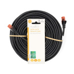 Nedis CAT6 Verkkokaapeli | RJ45 uros | RJ45 uros | U/UTP | 30.0 m | Pyöreä | PVC | Musta | Label