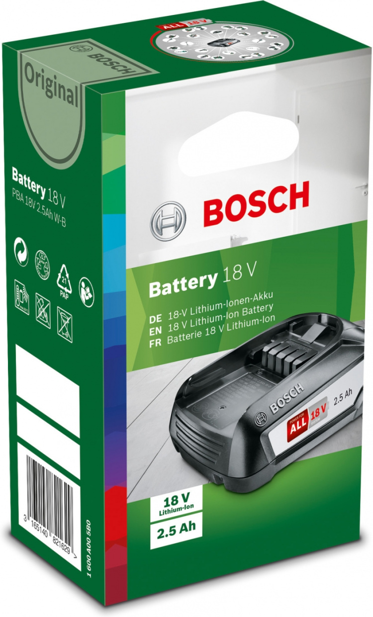 Bosch 18 V Li-on -akku, 2,5 Ah Bosch 18 V Li-on -akku, 2,5 Ah