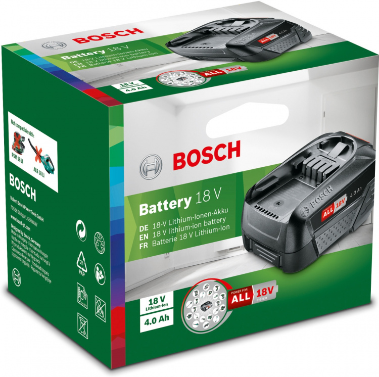 Bosch 18 V Li-on -akku, 4,0 Ah