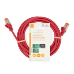Nedis CAT6 Verkkokaapeli | RJ45 uros | RJ45 uros | S/FTP | 3.00 m | Pyöreä | LSZH | Punainen | Label Nedis CAT6 Verkkokaapeli | RJ45 uros | RJ45 uros | S/FTP | 3.00 m | Pyöreä | LSZH | Punainen | Label