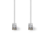 Nedis Cat 8.1 verkkokaapeli | S/FTP | RJ45 uros | RJ45 uros | 0.25 m | Pyöreä | LSZH | Valkoinen | Label
