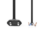 Nedis Sähköjohto | Euro Uros | Open | Suora | Suora | Niklattu | 2.00 m | Litteä | PVC | Musta | Label Nedis Sähköjohto | Euro Uros | Open | Suora | Suora | Niklattu | 2.00 m | Litteä | PVC | Musta | Label