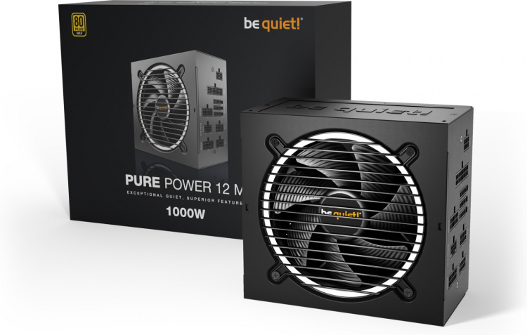 Be Quiet ! Pure Power 12 M ATX -virtalähde, 1000 W Be Quiet ! Pure Power 12 M ATX -virtalähde, 1000 W