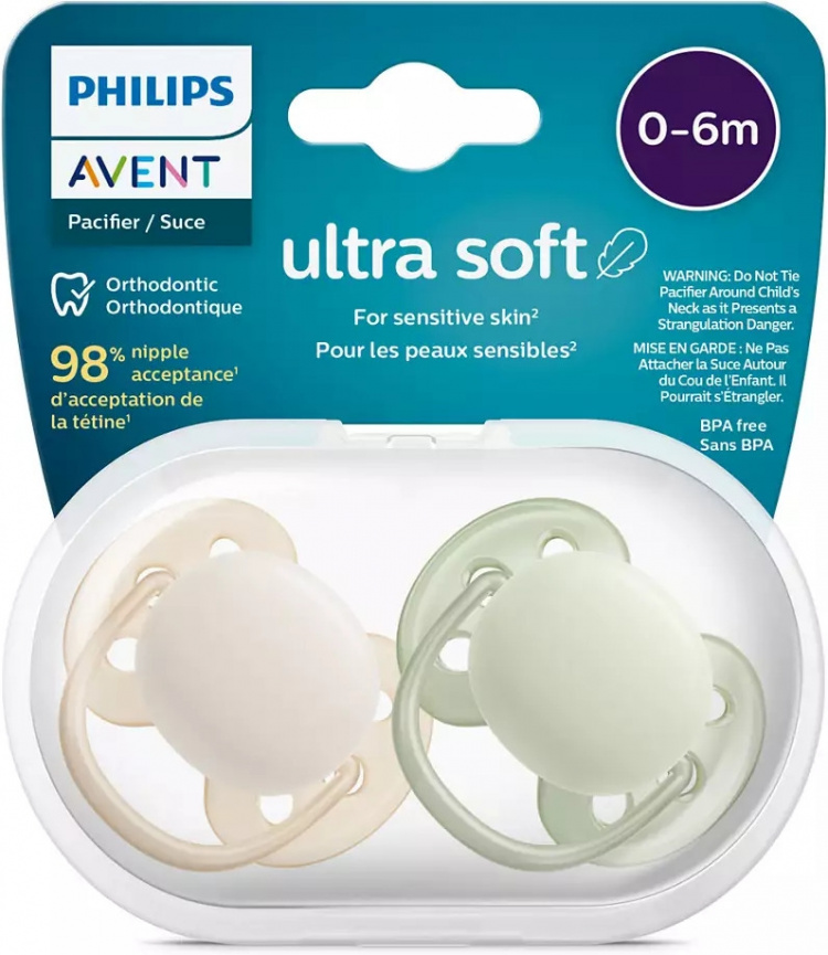 Philips Avent SCF091/05 Ultra Soft -tutit, 0-6 kk, 2 kpl, neutraali Philips Avent SCF091/05 Ultra Soft -tutit, 0-6 kk, 2 kpl, neutraali