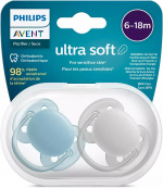 Philips Avent SCF091/17 Ultra Soft -tutit, 6-18 kk, 2 kpl, sinertävä