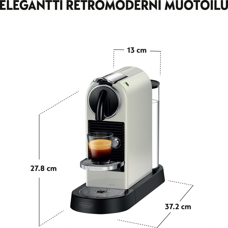 DeLonghi Nespresso Citiz -kapselikeitin, valkoinen DeLonghi Nespresso Citiz -kapselikeitin, valkoinen